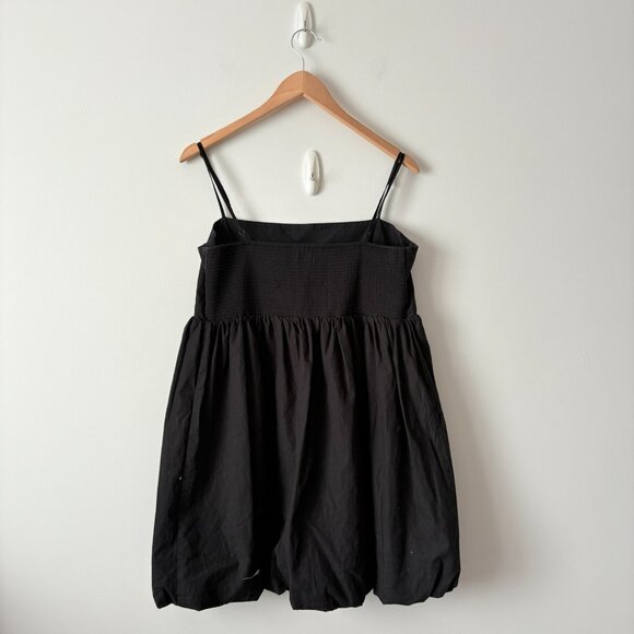 Aritzia Sunday Best Elio Poplin Babydoll Bubble Dress Black Size XL - Picture 5 of 7